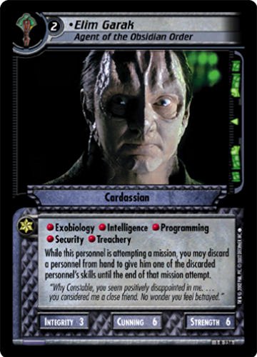 STAR TREK CCG 2E SE SECOND EDITION ELIM GARAK AGENT OF THE OBSIDIAN ORDER 1R236