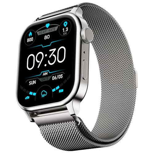 Fire-Boltt Rise Smart Watch, 1.85″ HD Display, Metal Body with Bluetooth Calling, Rotating Crown, AI Voice Assistant, 120 Sports Modes, Neon UI, SpO2 & Heart Rate Monitoring (Silver Millanese) Fire-Boltt Rise Smart Watch, 1.85″ HD Display, Metal Body with Bluetooth Calling, Rotating Crown, AI Voice Assistant, 120 Sports Modes, Neon UI, SpO2 & Heart Rate Monitoring (Silver Millanese)