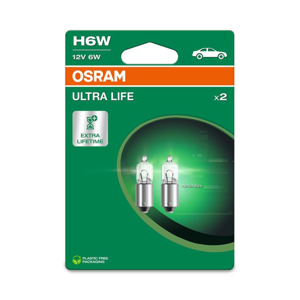 OSRAM ULTRA LIFE, H6W, Doppio Blister (2 lampade)