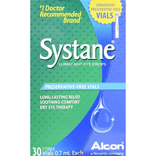 Systane Lubricant Eye Drops, Preservative-Free Vials - 30 ct, Pack of 2