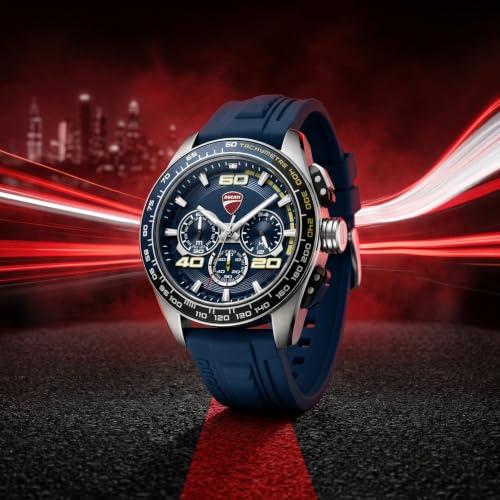 Image of Ducati Extreme Sports Chronograph Analog Quartz Men's Watch with Silicone Strap