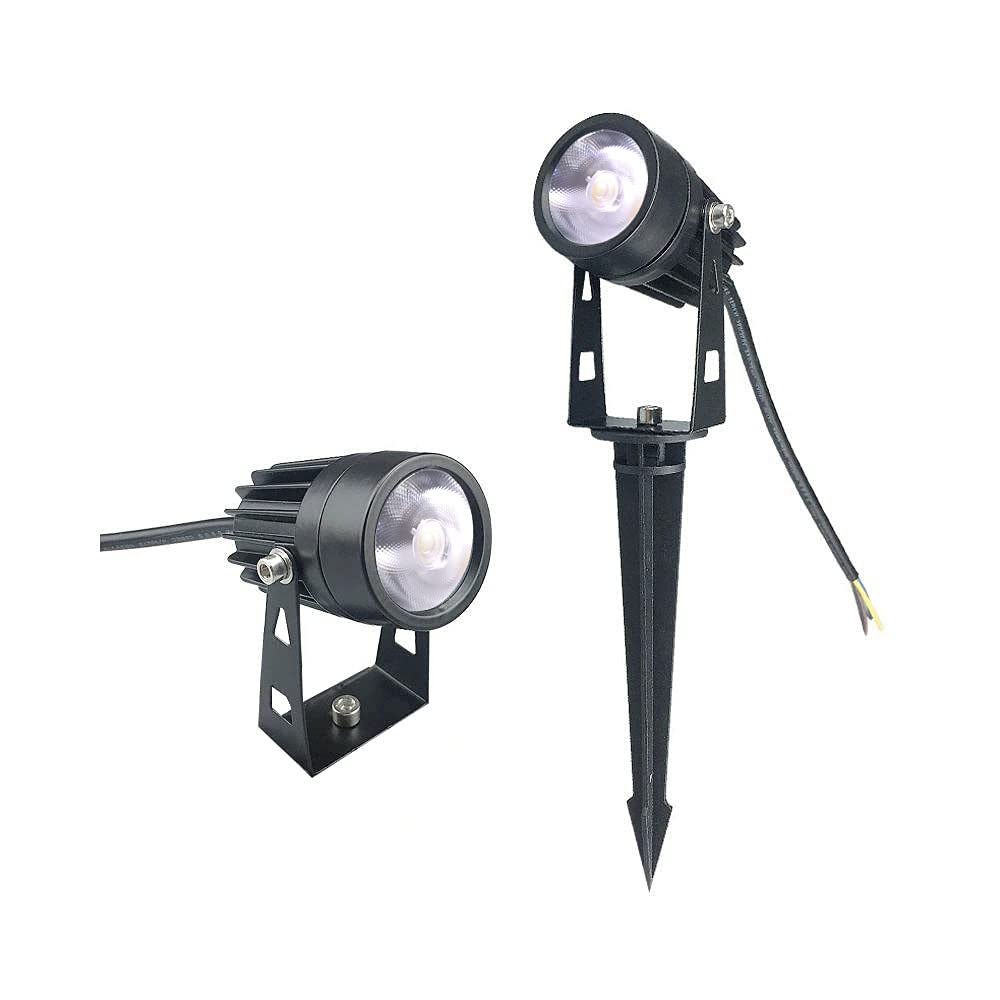 ElitcoGarden Spike Fitting Lamp, Spot Light LED Bulb, Warm White, Adjustable, Spike Fitting, Waterproof, Energy Saving, Lamp for Supermarket, Garden, Restaurant, Home, Park & Store (12W, 3000K, IP65)