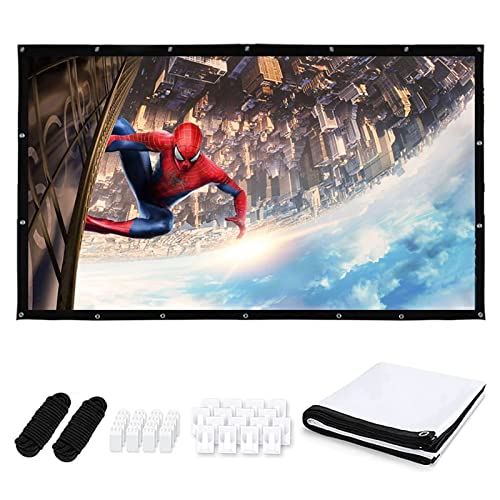 Pantalla para Proyector 120 Pulgadas 16:9 HD Plegable Antiarrugas Portátil...