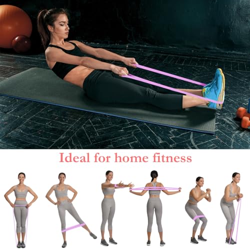 Image of 8 Pcs Resistance Bands Pull up Bands Pull up Assistance Bands Exercise Workout Bands for Working Out Muscle Training Physical Therapy Muscle Training Men and Women
