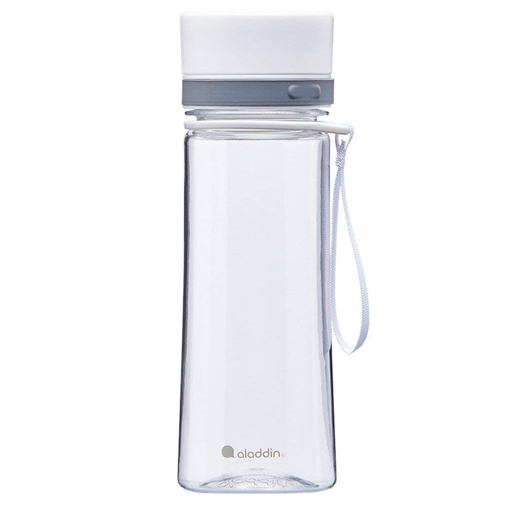 aladdinAveo Water Bottle 0.35L Clear & White – - Leakproof - Wide Opening For Easy Fill - Bpa-Free - Smooth Drinking Spout - Stain And Smell Resistant - Dishwasher Safe