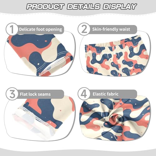 KLL Hand Drawing Camouflage Wavy Toddler Girls' Basic Leggings Stretchy High Waisted Sweatpants Exercise3