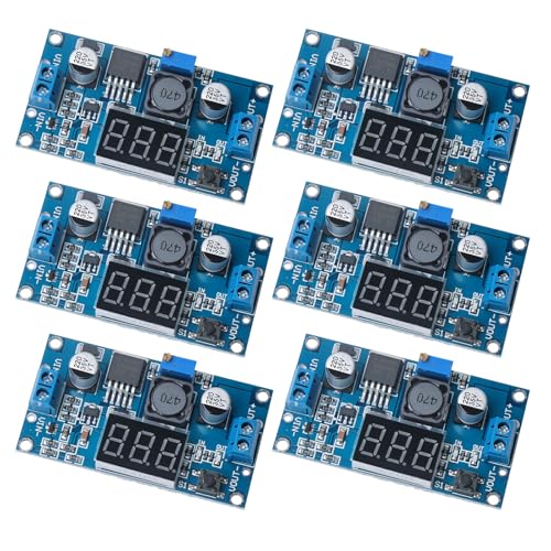 Módulo reductor ajustable DC-DC LM2596 azul, fuente de alimentación con pantalla LED