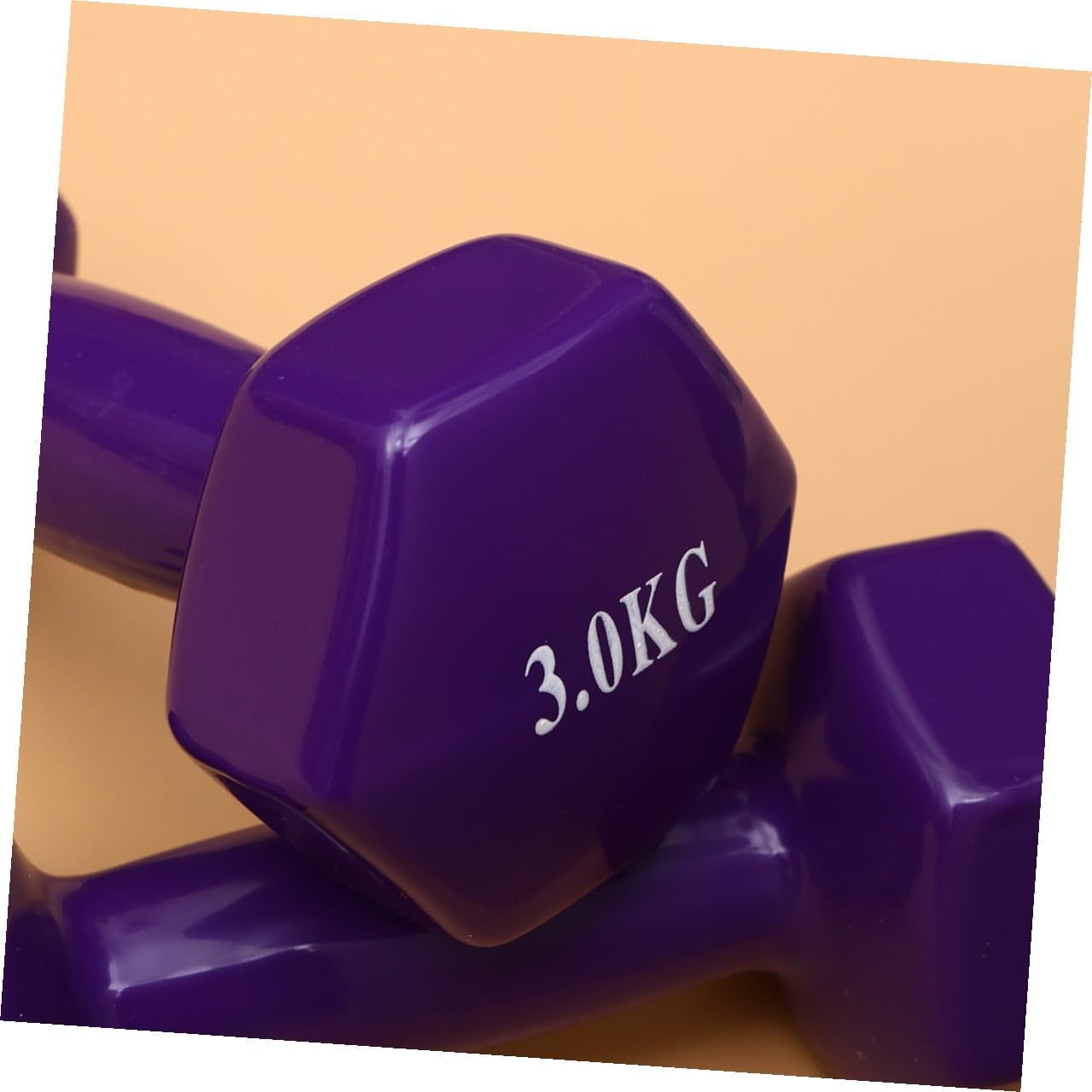 TOYANDONA Fitness Dumbbell Set 6kg Non-slip Plastic Coated Cast Metal Hand Weights for Men Women Home Gym Strength Training Exercise