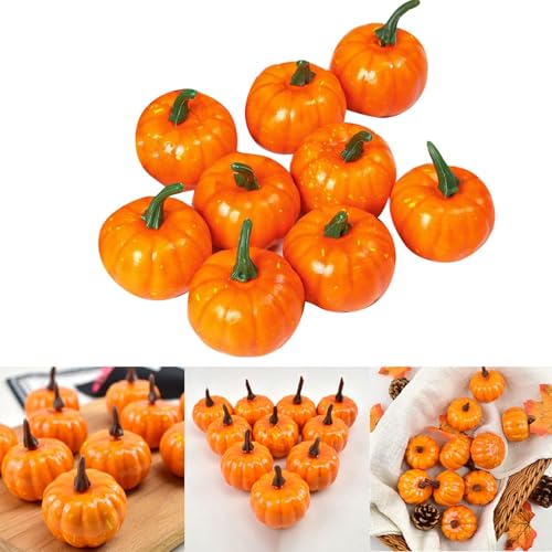 12 Pieces Foam Pumpkins, Simulation Modeling Compact Size DIY Surface Lightweight Halloween Pumpkins,Multi-Scenario Adaptation Reusable Easy to Clean Fall Decorations for Home Indoor Outdoor - image 4