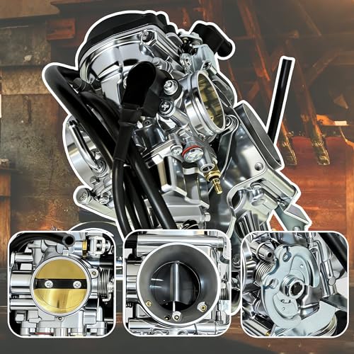 Image of Carburetor with Intake Manifold Fit for Yamaha V Star 1100 Custom Classic XVS1100 1999-2003, XVS1100A 2000-2003,Silverado XVS1100AT 1999-2005,Replace 5EL-14900-20-00 5EL-14900-21-00 5EL-14900-30-00