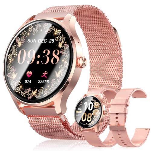 Smart Watch for Women, Fitness Trackers with Calls&Answer, Womens Watch 1.27'' Fitness Watches with Heart Rate/Sleep/SpO2 Monitor/100+ Sports Model, Smartwatch for iPhone/Samsung/Android Rose Gold - image 1