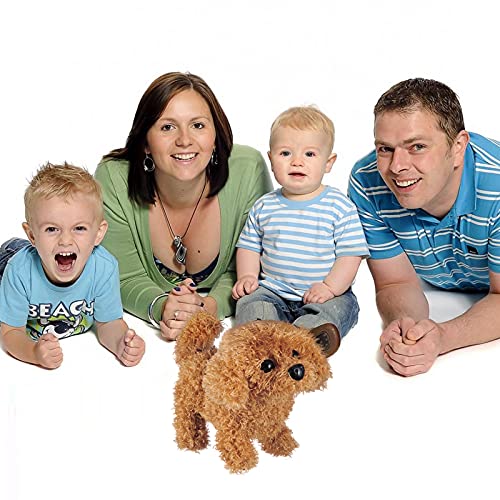 Image of WorWoder Plush Golden Retriever Toy Puppy Electronic Interactive Pet Dog - Walking, Barking, Tail Wagging, Stretching Companion Animal for Kids (Teddy Dog)
