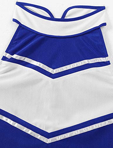 Oyolan Women's Musical Uniform High School Cheerleading Outfit Halloween Fancy Dress Cosplay Costume Blue Small #TOP4