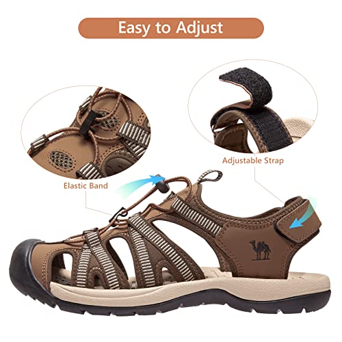 Image of CAMELSPORTS Men's Hiking Sandals Closed Toe Outdoor Beach Sandal Waterproof Sport Fisherman Sandals Water Shoes
