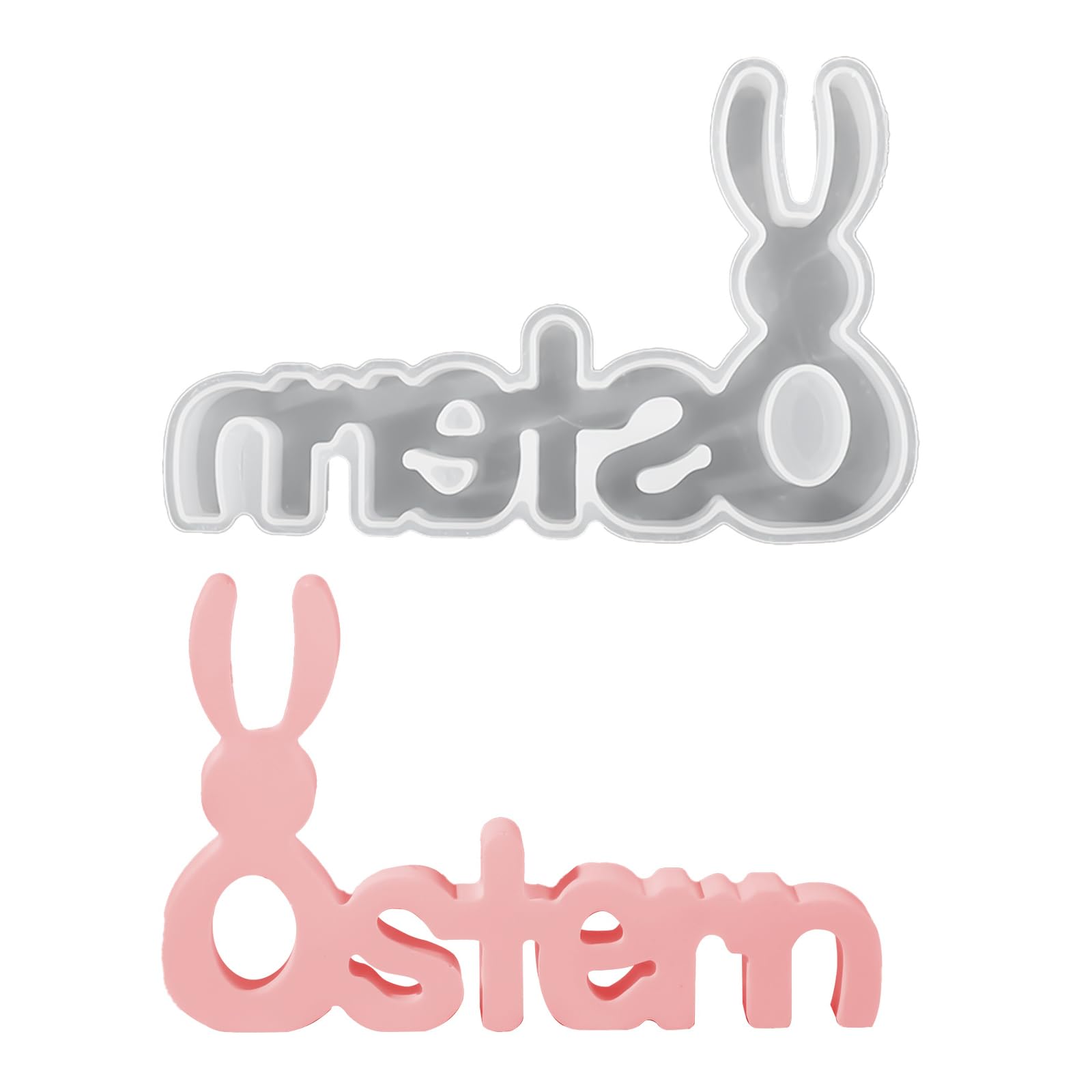 Kalttoy Silicone Easter Rabbits Letter for Multipurpose Crafting Soap Chocolate High Temperatures Resistant Easter Rabbits