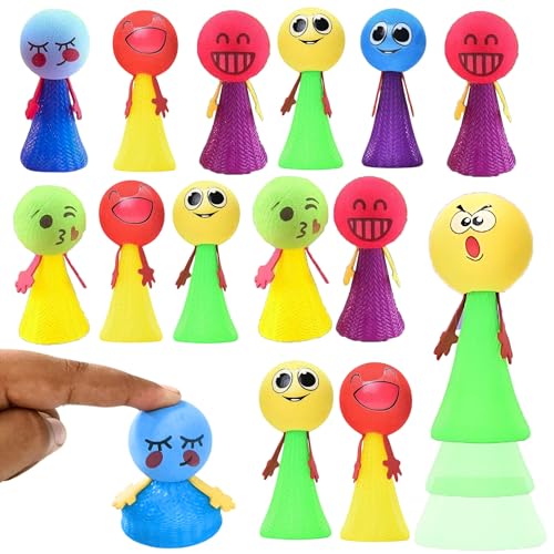 Image of MONKEYTAIL Cheeky Emojis Jump Toys As Birthday Return Gifts For Kids I Set Of 15,Multicolor