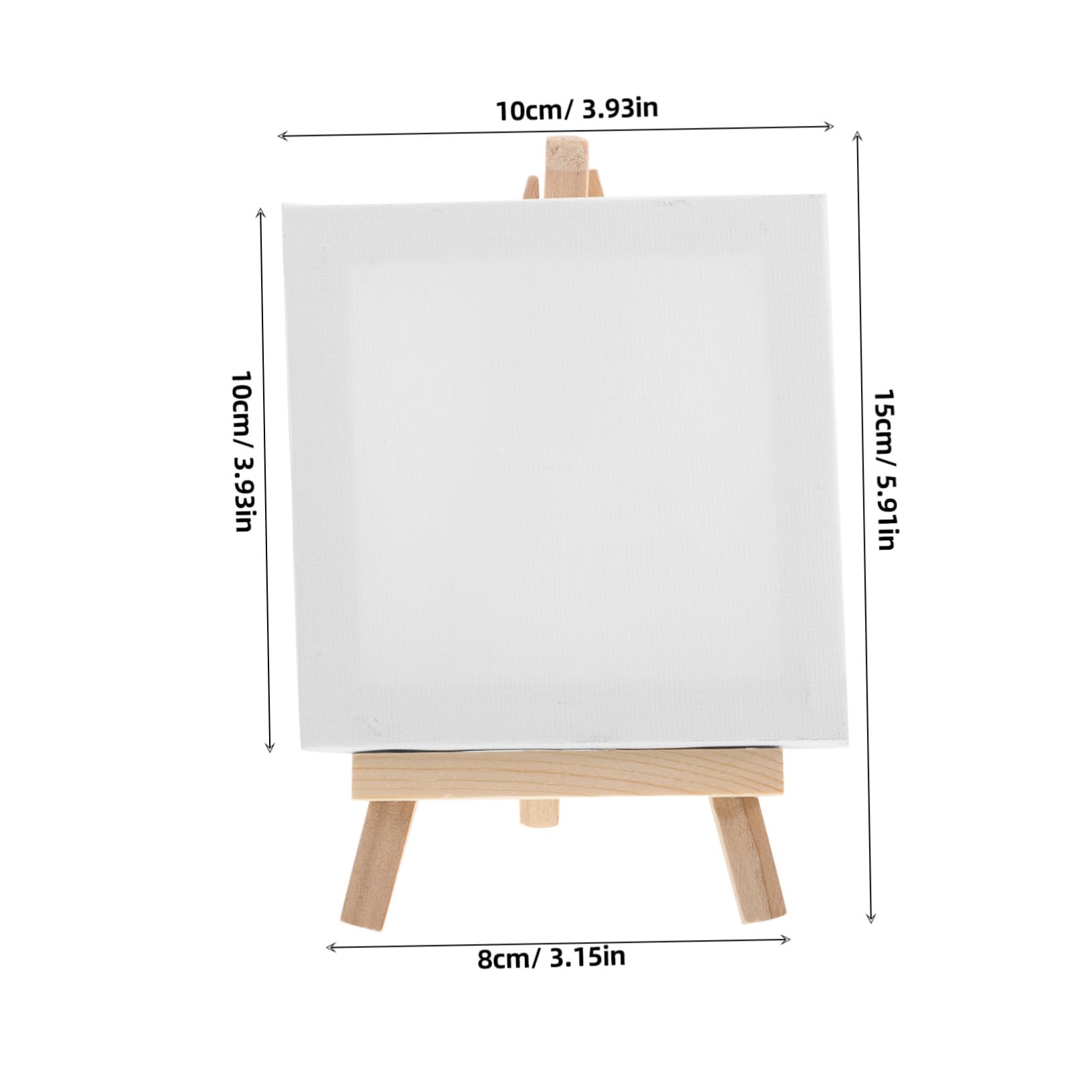 VILLCASE 1 Set Mini Canvas Panels and Easel Painting Kit Small Art Stretched Canvases Panels Art Set for Kids Oil Paint Crafts Birthday Party Favors