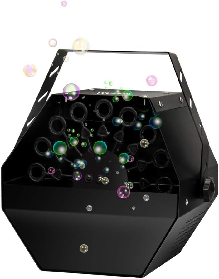 Automatic Bubble Machine - Upgraded Version Adjustable Speed Professional Bubble Machine with High Output, Automatic Blowing Bubble Blower with ON/OFF Remote Control for Stage Party Wedding Children