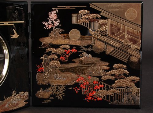 屏風時計　置き時計　初音　新品 mk046_1.jpg