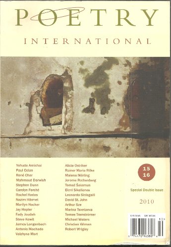 Poetry International 2010 (15/16 Special Double... 1879691930 Book Cover