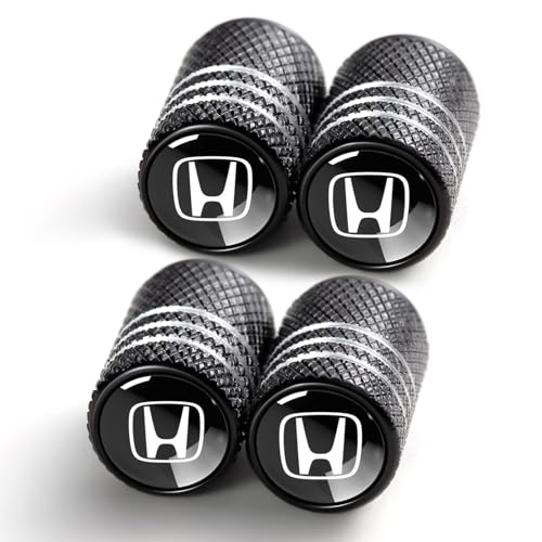 Tire Valve Stem Cap Cover for Honda Belt O-Ring Seal Corrosion Resistant Tire Valve Stem Air Cap 4 Pack Black