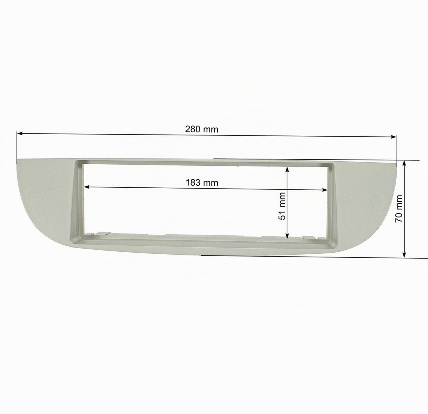tomzz Audio 2414-039 Set di pannelli radio compatibili con Fiat 500 anno 2007-2015 beige con adattatore radio Adattatore antenna ISO Staffa di sblocco ISO DIN