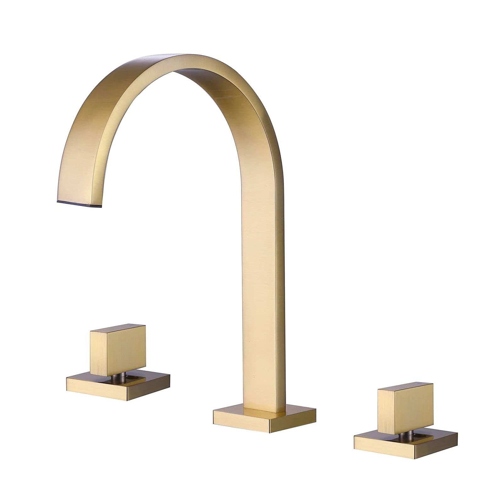 Waterfall Bathroom Faucet, Deck Mounted Mixer Tap for Modern Vanity Sinks