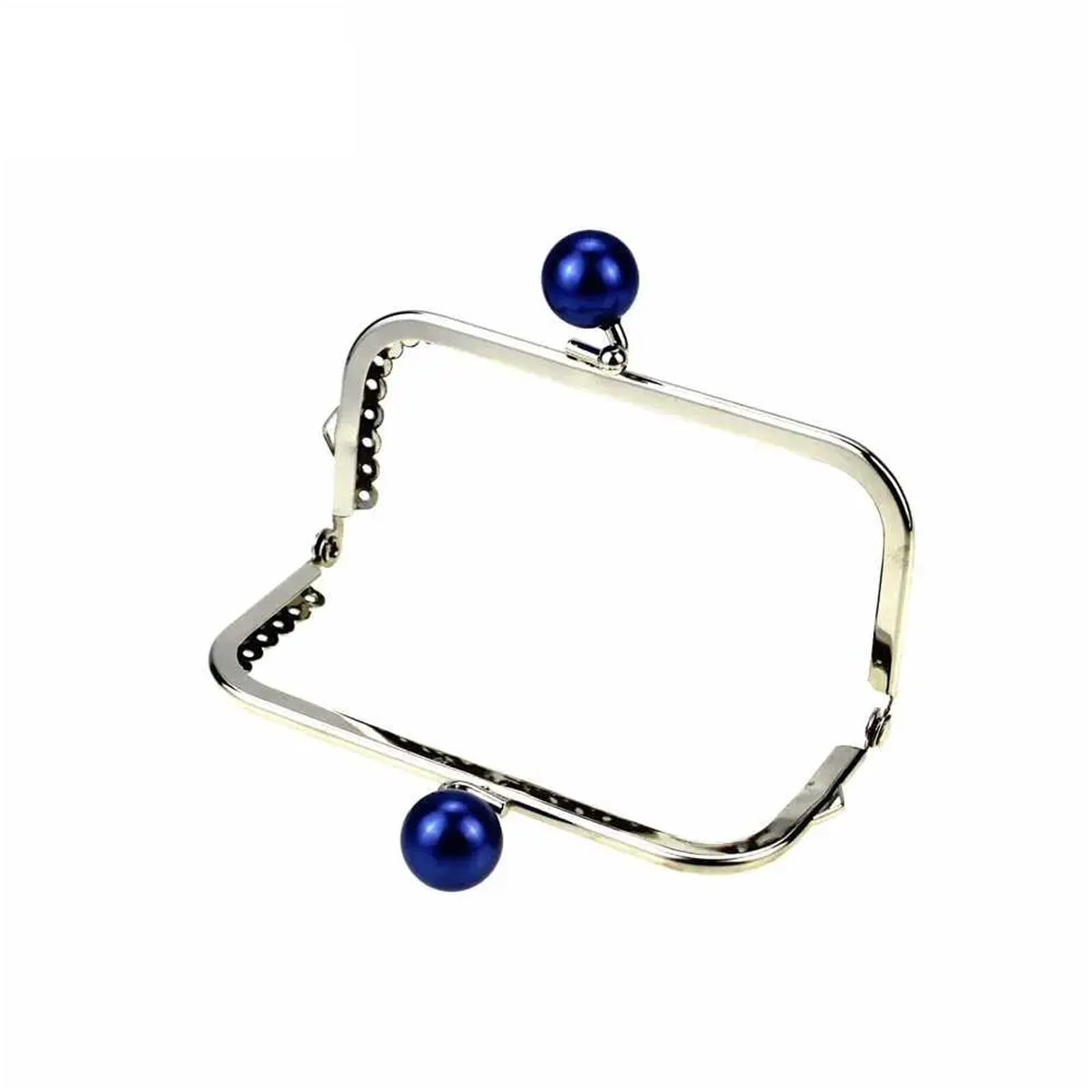 Lote de 10 cierres de metal plateados con forma de perla de caramelo de 0,5 cm for bolso, accesorios for manualidades