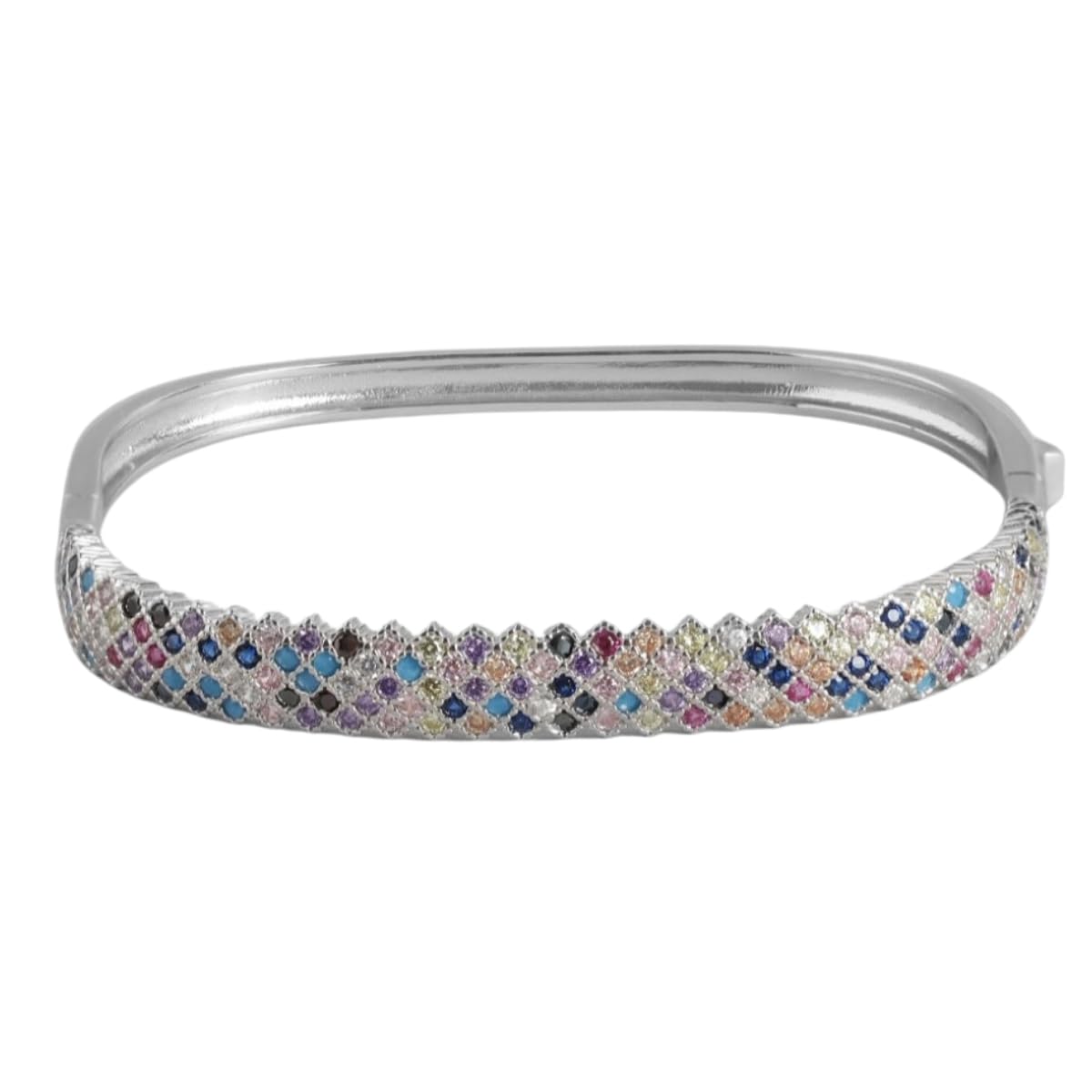 ZAVYA 925 Sterling Silver Cubic Zirconia Modern Rhodium Plating Cuff Bracelet | | Gift for Women and Girls | With Certificate of Authenticity and 925 Hallmark (B0D1BH6KTP) Amazon Price History, Amazon Price Tracker