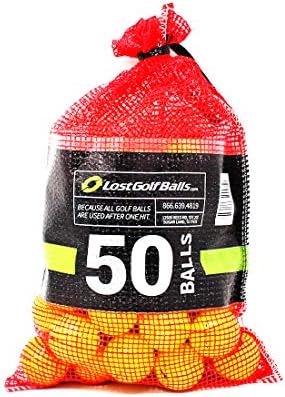 Yellow Premium Brand Golf Balls 50 Pack (50BKT-PLYL-3-COM), One Size