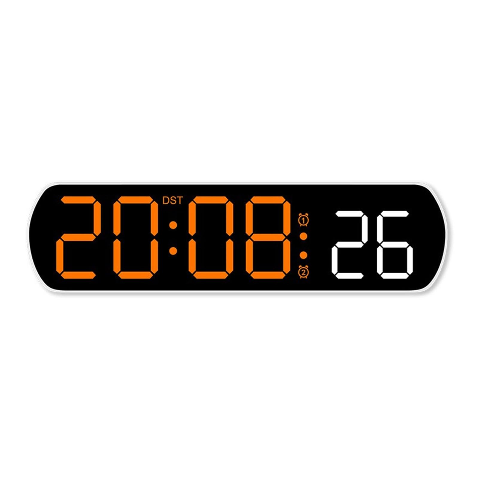 YWLUUOO Digital Table Clock with Jump Second Temperature Reading 2 Alarms Timer Voice Control LED Alarm for Home or Bedroom Electronic