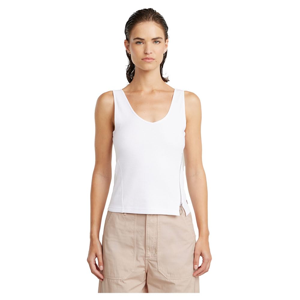 G-Star Damen Asymmetrical Zip Slim Tank Top