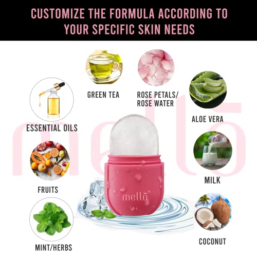 Image of MELLO Ice Roller for Face, Ice Roller for Face Massager, Face Ice Roller to Enhance Skin Glow, Shrink & Tighten Pores, Reusable Facial Ice Roller(Pink)