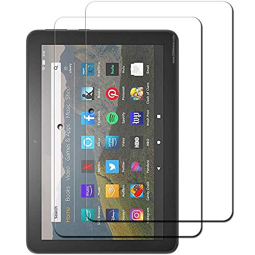 Fire HD 8 2020/Fire HD 8 Plus 2020 用の 専用 強化ガラス 液晶保護フィルム 気泡防止 耐指紋 飛散防止処理 硬度9H 日本旭硝子素材採用 2.5D ラウンドエッジ加工 高透過率 薄液晶保護フィルム