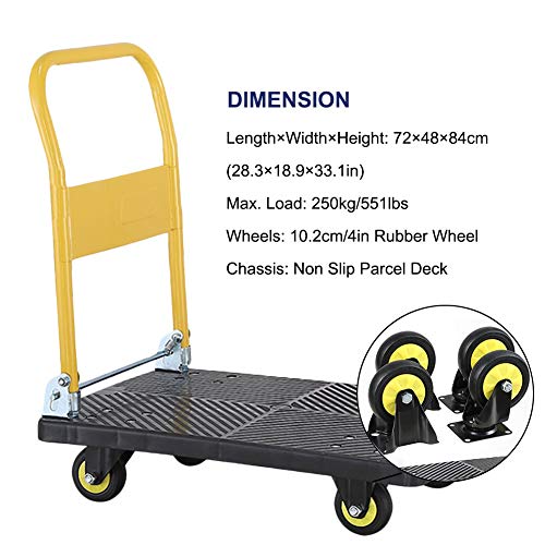 Carrito plegable para salón y almacén, capacidad 250kg/400kg miniatura 2