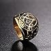 C&D Masonic Jewelry / Mason Zone College Style Gold Plated Stainless Steel Freemason Ring - Masonic Rings with Masonic Symbol (9)