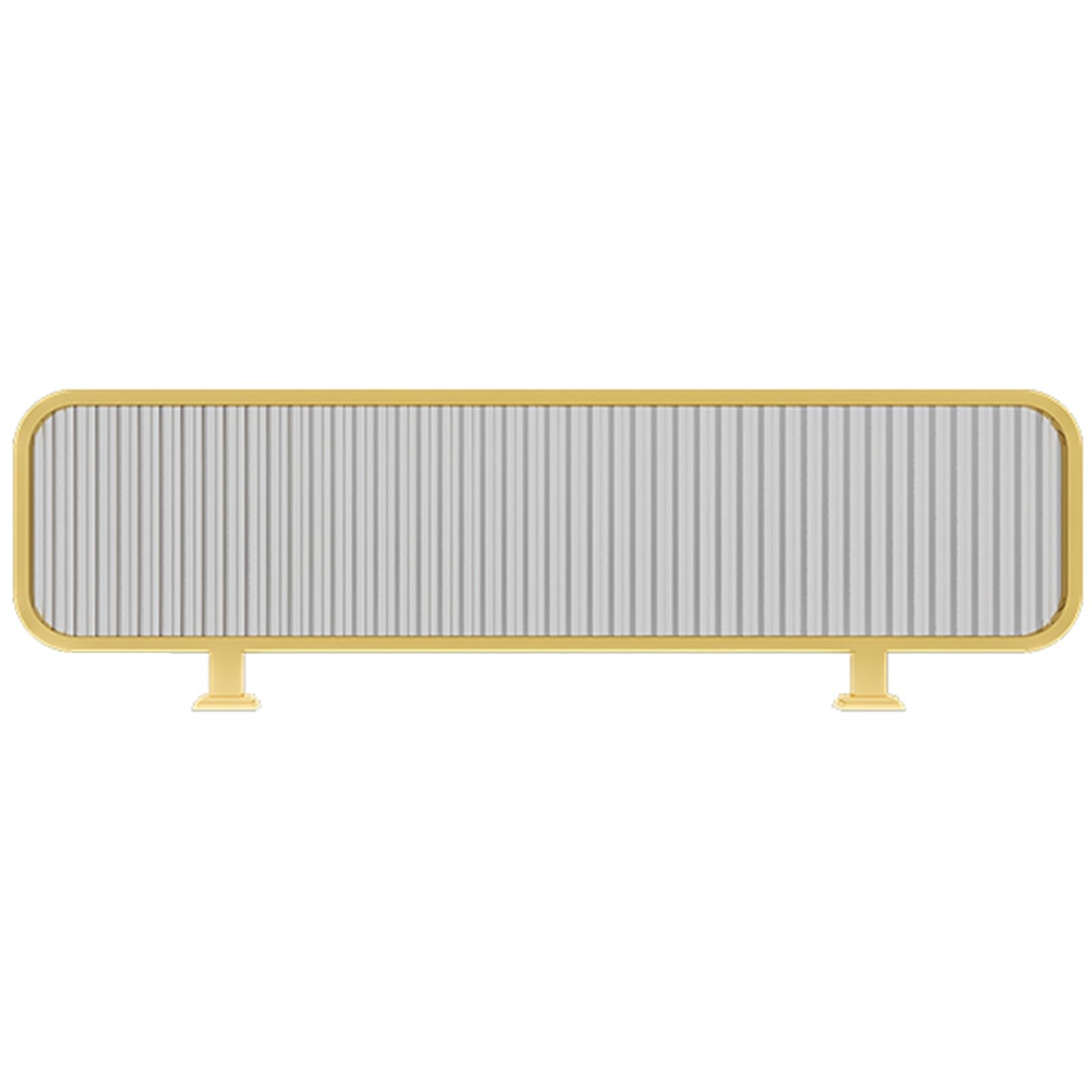 HYLWSXVP Stainless Steel Low Partition Fences Semi Privacy Striped Glass Dividers for Restaurants Bars Hotels & Offices Elegant Gold Finish 7.87"x47.24" (20x120CM)
