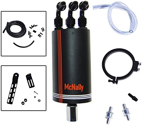 McNally 16 oz. Dual Valve Oil Catch Can Kit NO CLEAN SIDE SEPARATOR | Works Full Time When You Need It Most, Unlike 99% Of The Oil Catch Cans On The Market Which Only Function At Idle.