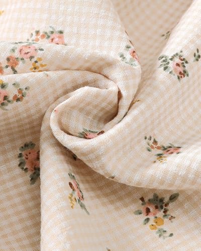 Image of Kucnuzki Baby Girl Clothes Cute Spring Summer Sun Dresses Toddler Casual Puff Sleeve Floral Dress Girls Summer Outfits