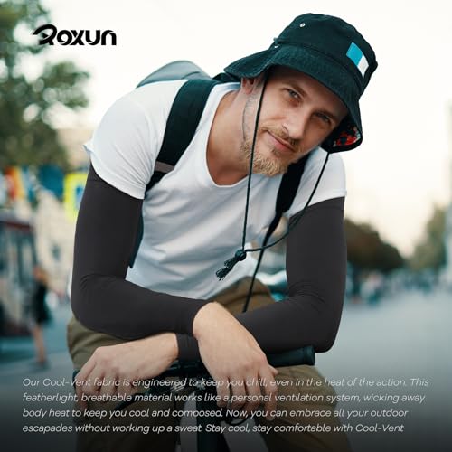 ROXUN Armstulpe für Damen Herren Uv Protection Arm Sleeves Gaming, Ärmel Volleyball Armschoner Basketball Armlinge Radsport Violett+Rosa