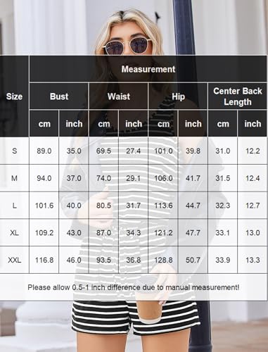 Image of ADOME Rompers for Women Summer Sleeveless Scoop Neck Tank Top Casual Short Jumpsuit Rompers with Pockets