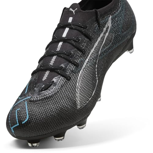 Puma - Ultra 5 Pro FG/AG, Zapatillas de fútbol Unisexo, Puma Black-Puma Silver-Bright Aqua, - imagen 6