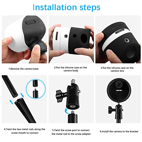 Piquet pour support de caméra extérieure SimpliSafe étanche en silicone HOLACA - 2
