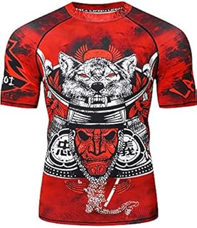 LAFROI Męska koszulka z krótkim rękawem UPF 50 Baselayer Performance Kompresja Koszulka Wysypka Guard-CLY08