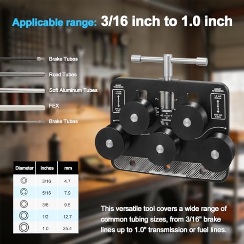 YeeJinHong Tubing Straightener Tool for 3/16"–1" Pipe, Adjustable Brake Line Straightener for Copper, Aluminum & Steel Tubing, Pipe Straightener and Tube Straightener by YeeJinHong - Image 3