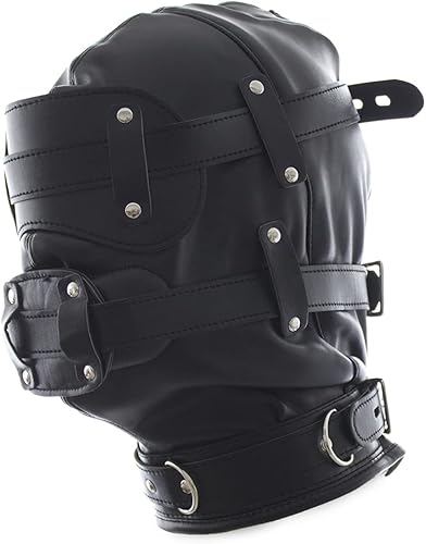 Miniatura 2 de joxipe Máscara de piel de cara completa con los ojos vendados para cosplay, arnés ajustable para la cabeza, máscaras faciales suaves para Halloween