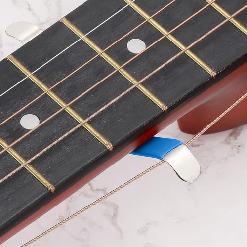 Alnicov 4 szt. rozdzielacz strun gitarowych, rozdzielacz strun, progi polerowanie czyszczenie naprawa konserwacja narzędzie do gitary niebieski