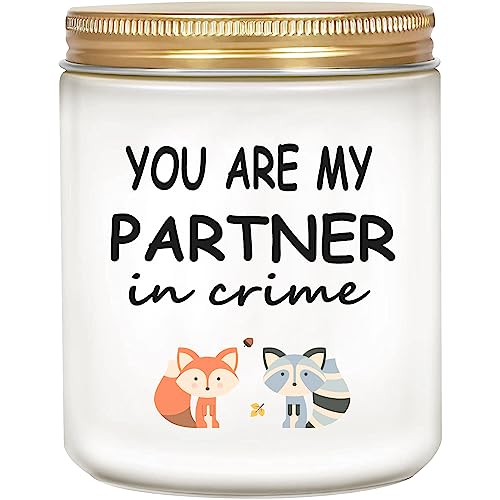 Topsics Scented Candles Gift for Women, Funny Gift Candle for Wife/Girlfriend/Best Friend, Lavender Scented Glass Candle, 7 oz, 45-50 Hour Burn Time