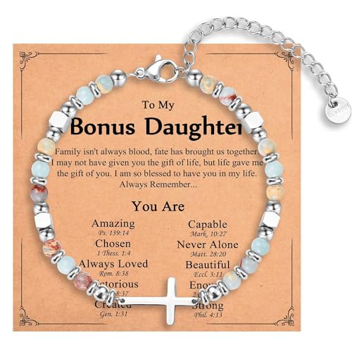 Image of Christian Gifts for Women Girls, Religious Cross Bracelet, Birthday Christmas Easter Baptism Confirmation First Communion Valentines Day Graduation Gifts for Her