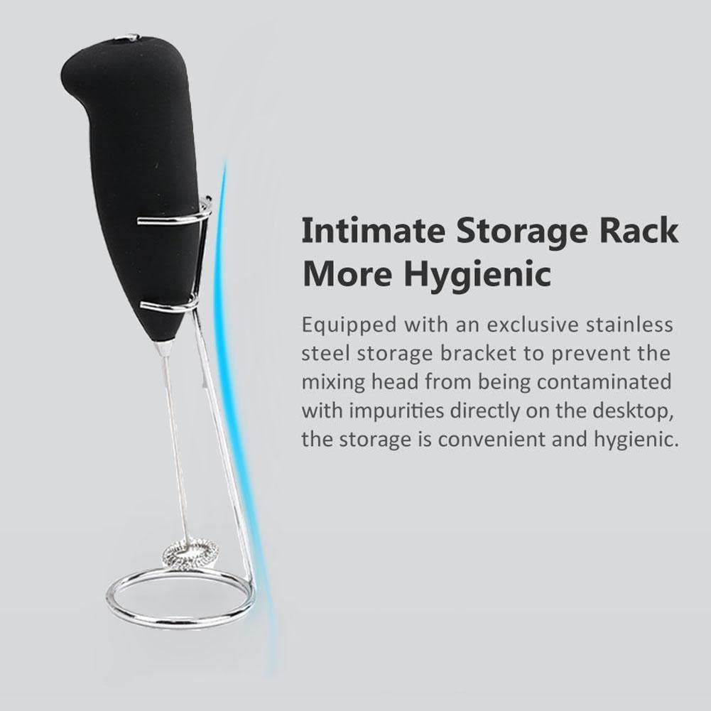 Mousseur à Lait Portatif Puissant; Mini Fouet Mélangeur De Boissons